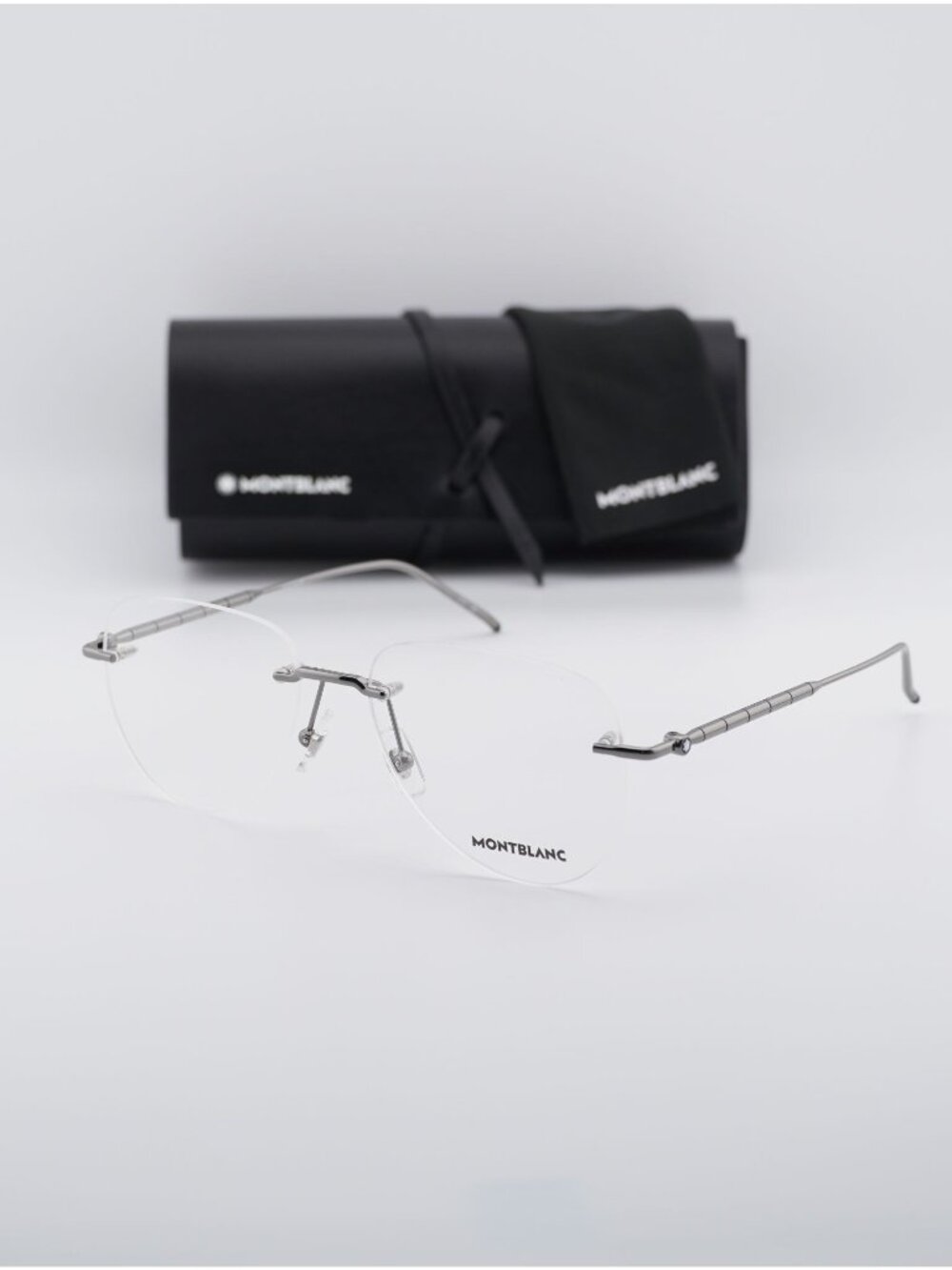 Montblanc MB0312O 003 Aviator Eyeglasses – Grey 55mm